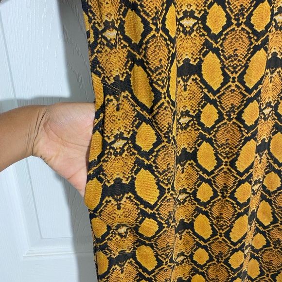Burn yellow Snake Print Dress - Picture 4 of 5